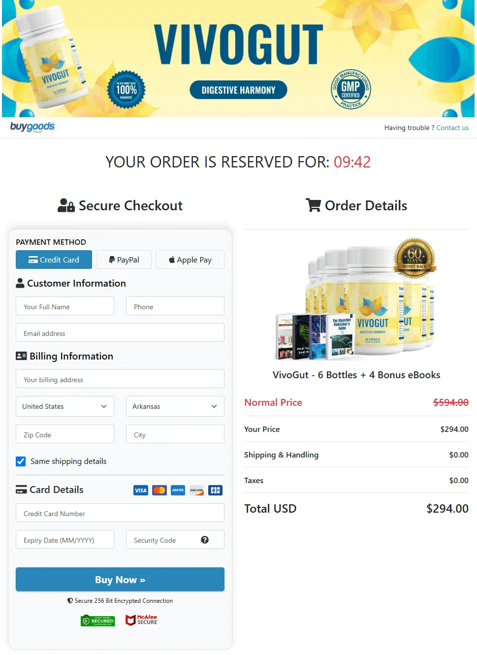vivogut buy page